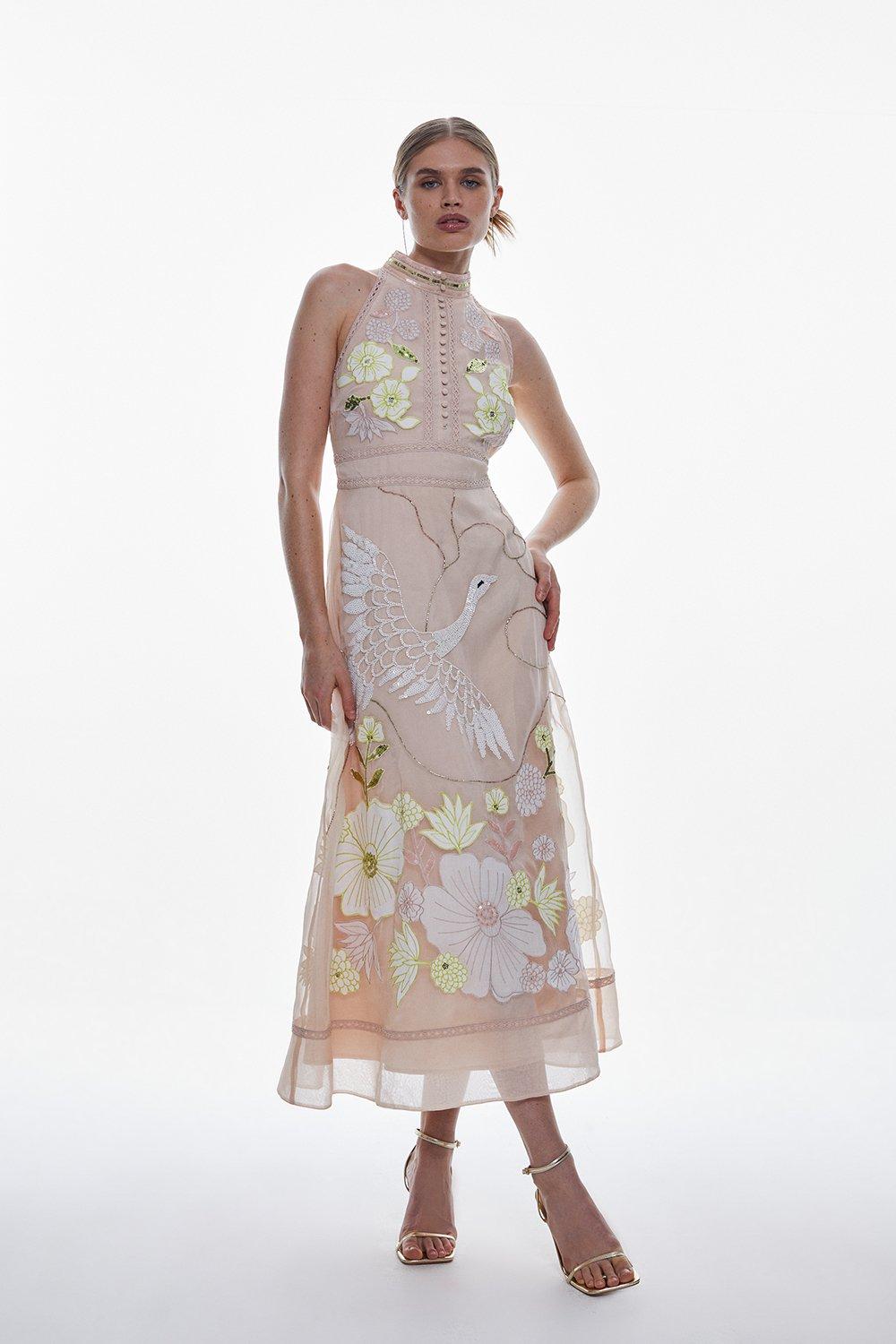 Zimmermann corsage lily midi dress sales